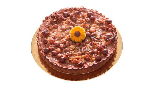 Nødde-karamel tærte